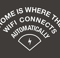 【多图】‘家里就是WIFI，无论你在哪都能连接’寓意印花T恤图案
