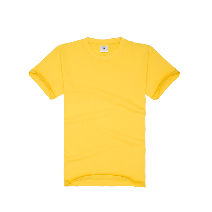 2014新上市黄色圆领T恤衫