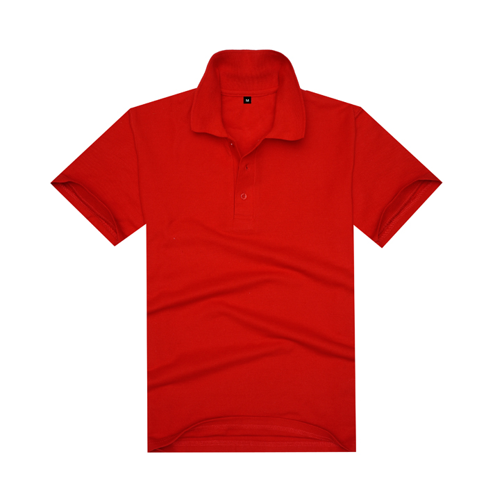 220gCVC红色短袖polo衫图片