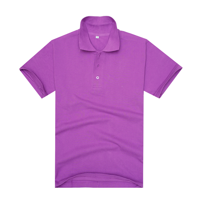 紫色纯棉广告polo衫