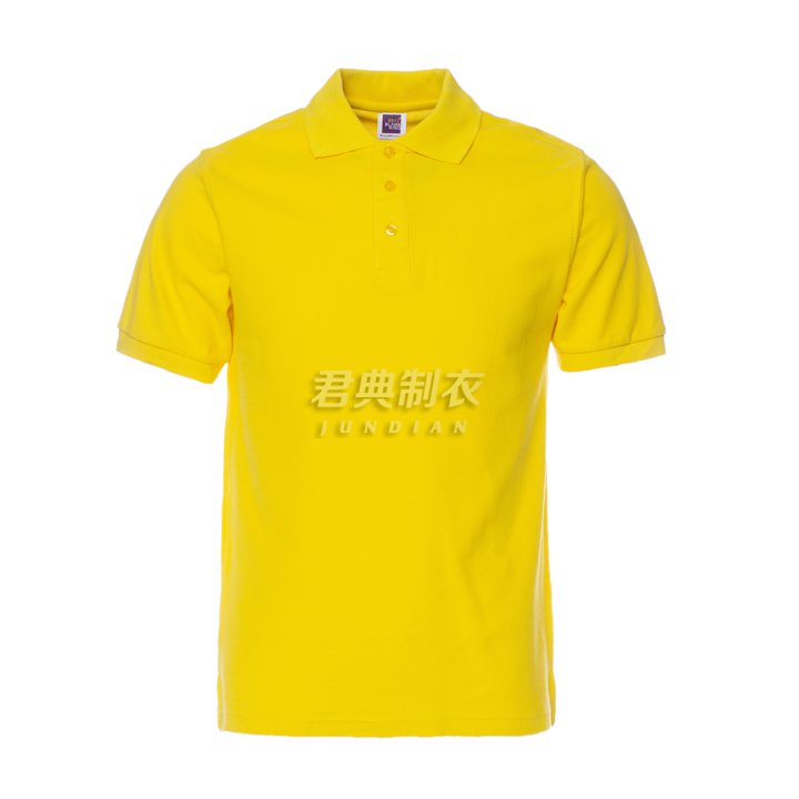 黄色短袖polo衫1