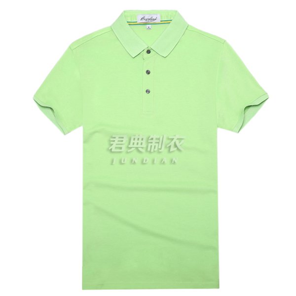 果绿色丝光棉T恤
