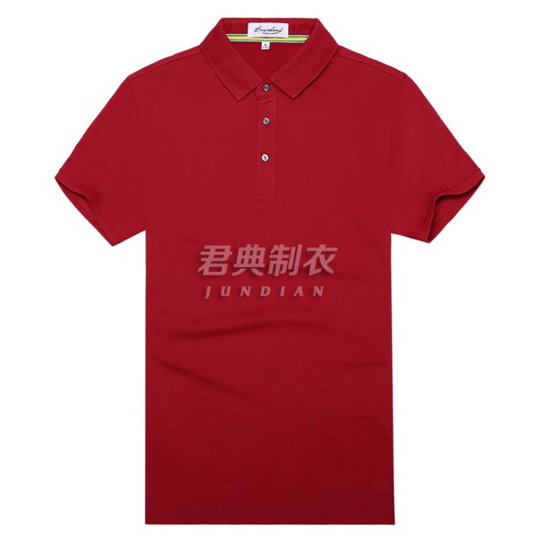 红色丝光棉T恤