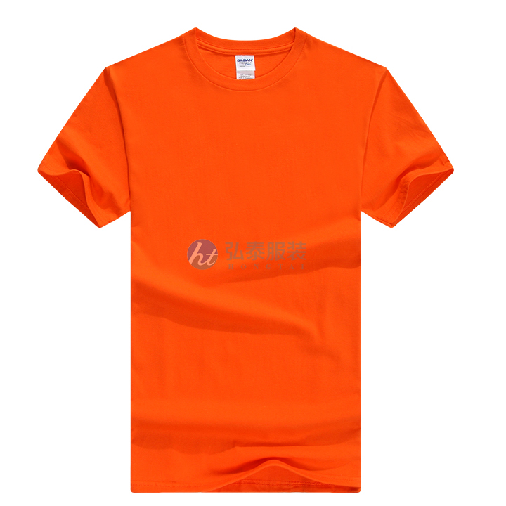 2018新款橘色广告衫