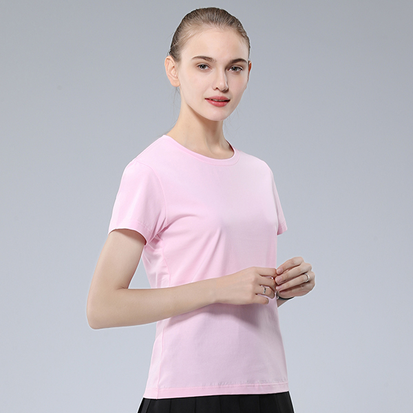 粉色T恤,纯棉粉色T恤,高档纯棉粉色T恤定制