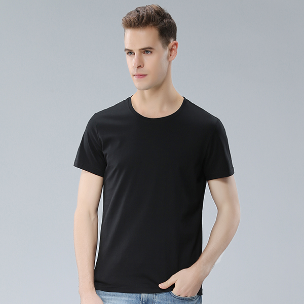 黑色T恤,经典黑色T恤,高档纯棉黑色T恤定制