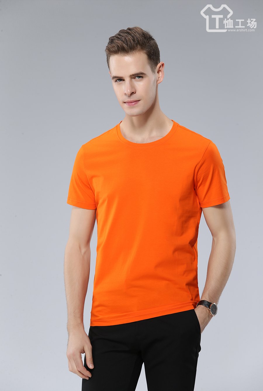 时尚橘色T恤1