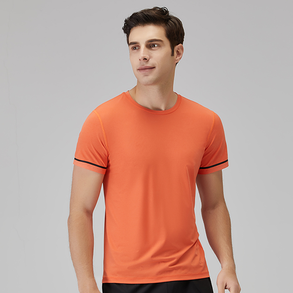 橘色运动T恤,橘色速干T恤,橘色健身T恤