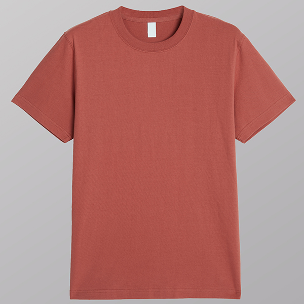 西瓜红纯棉加厚T恤